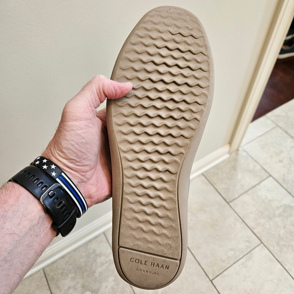 Cole Haan Men's Grand OS Boothbay Leather/Nubuck Loafers, Gray, Sz 13 - Picture 15 of 16